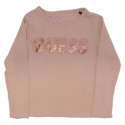 T-shirt à manches longues (Rose) de Guess Kids Coton
