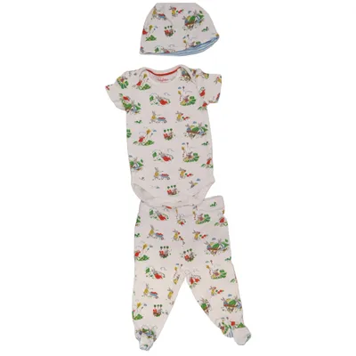 Set (Blauw, Wit, Meerkleurig) van Babyboden Katoen
