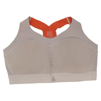 Sports bra (Gray, Orange) from Reebok Elastane, Polyamide
