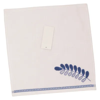 Wash cloth (White, Blue) from Designers Guild Cotton