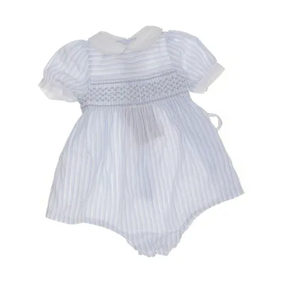 Barboteuse (Bleu, Blanc) Coton, Polyester
