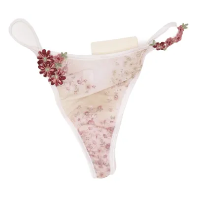 Stringtrusser (Beige, Pink) fra Kinga Bomuld, Elastan, Polyamid