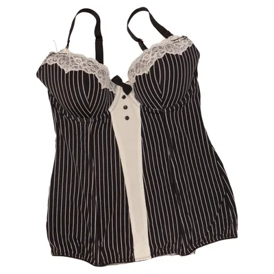 Bustier (Noir, Blanc) de Secret Possessions Élasthane, Polyamide
