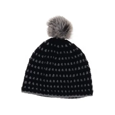 Bobble hat (Black, White) from Seeberger