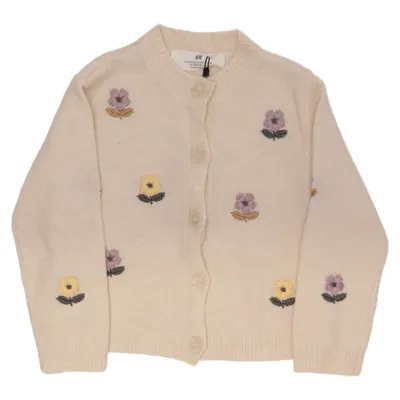 Cardigan (Hvid, Flerfarvet) fra H&M Polyester, Akryl, Uld, Elastan