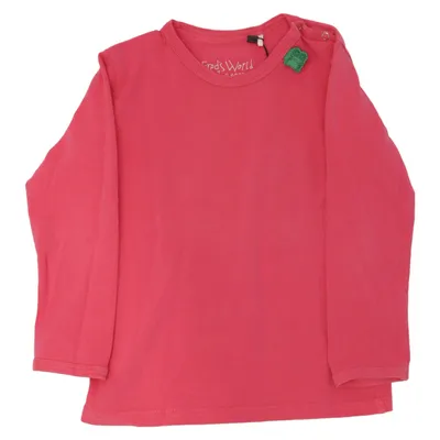 T-shirt à manches longues (Rose) de Fred's World by Green Cotton Élasthane, Coton biologique