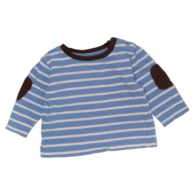 Langærmet t-shirt (Blå, Hvid, Brun) fra Little Me Bomuld