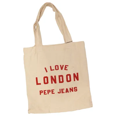 Canvas bag (Beige, Red) from Pepe Jeans