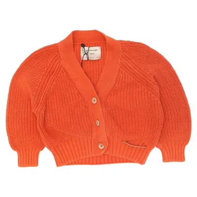 Cardigan (Orange) fra Piupiuchick Økologisk bomuld