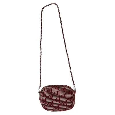 Axelremsväska (Röd, Beige, Svart) från Burin Akryl, Bomull, Polyester