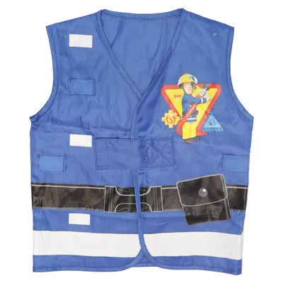 Maskeradkläder (Blå, Vit, Svart) från Fireman Sam Polyester
