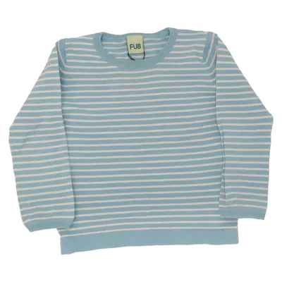 Långärmad t-shirt (Blå, Vit) från FUB Bomull