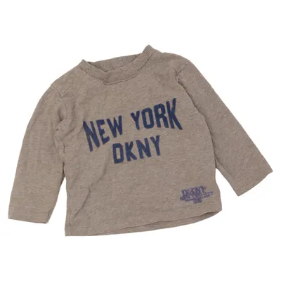 Long sleeve T-shirt (Gray, Blue) from DKNY Cotton