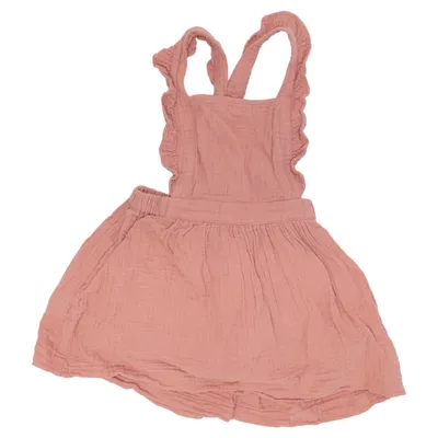 Hängselklänning (Rosa) från Vertbaudet Bomull