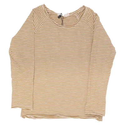 Langærmet t-shirt (Beige, Hvid) fra Phil & Phae Elastan, Økologisk bomuld