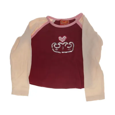 Langærmet t-shirt (Pink, Beige) fra Outfit Bomuld