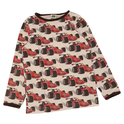 Long sleeve T-shirt (White, Multicolored) from Småfolk Cotton, Elastane, Modal