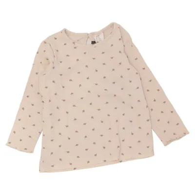 Long sleeve T-shirt (Beige) from H&M Cotton, Elastane