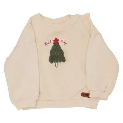 Sweatshirt (Blanc) de Little Coton, Polyester