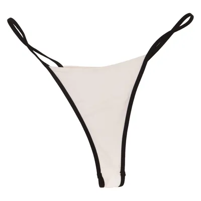 Bas de bikini (Blanc, Noir) de Oh Polly Swim Élasthane, Polyamide, Polyester