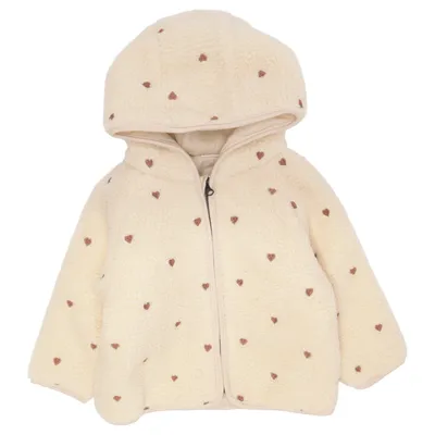 Fleecejacka (Beige) från Lil' Atelier Ekologisk bomull, Återvunnen polyester