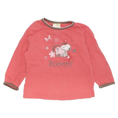 Long sleeve T-shirt (Pink) from Snoopy Cotton