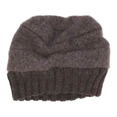 Beanie (Grijs) van Seeberger Acryl, Wol