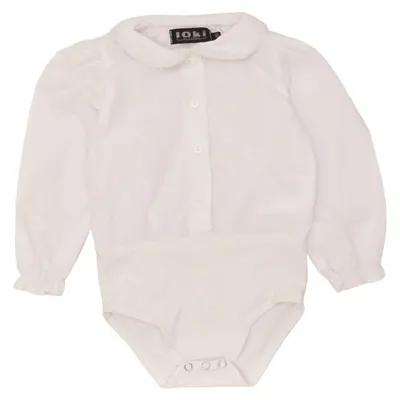 Romper (Wit) van Loki by Cadeau Katoen, Elastaan, Polyester