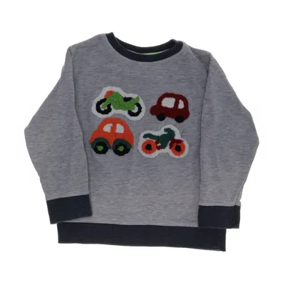 Sweatshirt (Gray, Multicolored) from Pusblu Cotton, Viscose