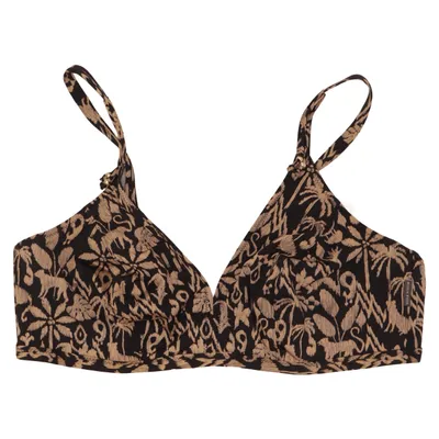 Bikini top (Zwart, Beige) van Rosa Faia Elastaan, Polyamide