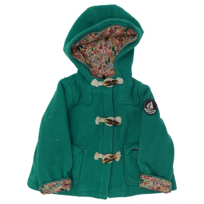 Duffle coat (Green) from Petit Bateau Cotton, Polyamide, Wool