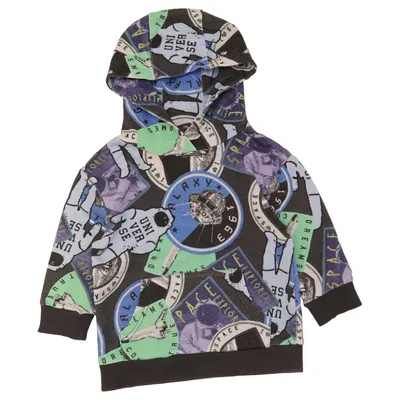Sweat à capuche (Noir, Multicolore) de Outfit Kids Coton, Élasthane, Polyester