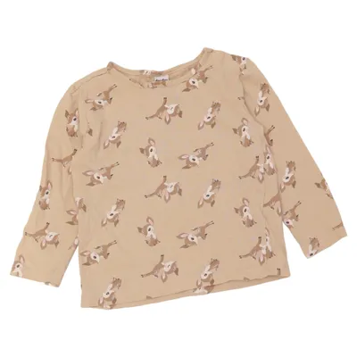 Long sleeve T-shirt (Beige) from Dopo Dopo Baby Cotton