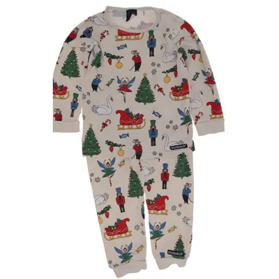 Pyjamas (Beige, Flerfärgad) från Villervalla Elastan, Ekologisk bomull