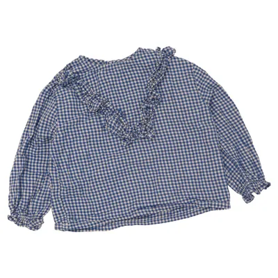 Blouse (Blue, White) from Piupiuchick Cotton