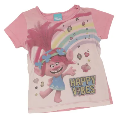 T-shirt (Pink, Multicolored) from Dreamworks Trolls Cotton