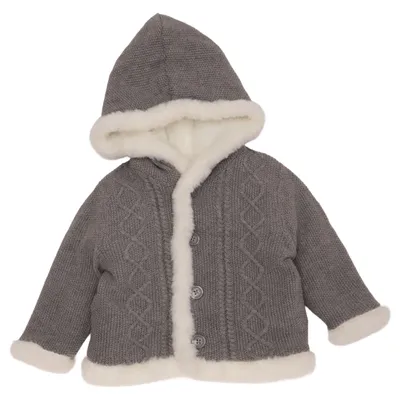 Cardigan (Gris, Blanc) de Boboli Coton, Polyester, Laine