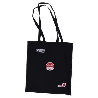 Tygpåse (Svart) från Coca Cola Bomull
