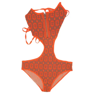 Badpak (Oranje, Bruin, Meerkleurig) van Dagmar Polyamide, Viscose