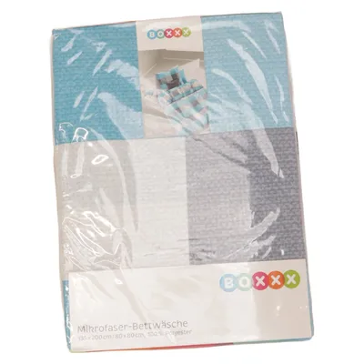 Bed set (Blue, White, Gray) from Boxxx Polyester