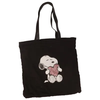 Canvas bag (Black) from Peanuts Cotton, Polyester