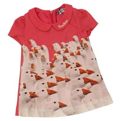 Klänning (Rosa, Flerfärgad) från Moschino Baby Elastan, Polyester