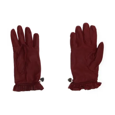 Læderhandsker (Rød) fra Moschino Cheap and Chic Kashmir, Læder