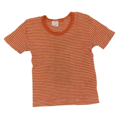 T-shirt (Orange, Beige) fra Cosilana Silke, Uld
