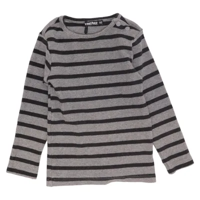 Long sleeve T-shirt (Gray, Black) from Sweet Petit by Prenatal Elastane, Organic cotton