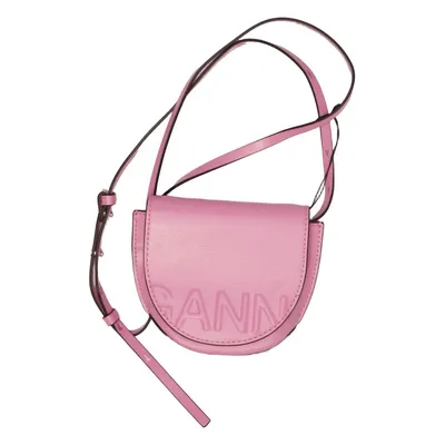 Skuldertaske (Pink) fra Ganni Bomuld, Læder