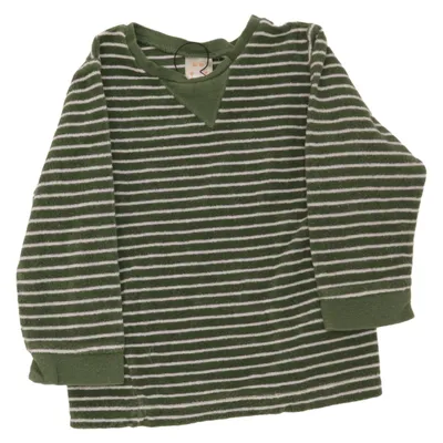 Langarmshirt (Grün, Weiß) von Pusblu Bio-Baumwolle, Recyceltes Polyester