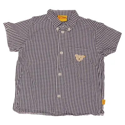 Short sleeve shirt (Blue, White) from Steiff Cotton