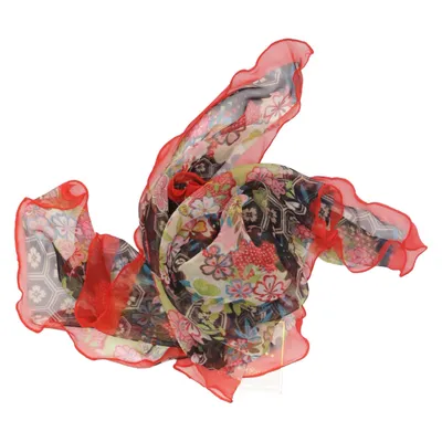 Scarf (Flerfärgad, Röd) från T.M.H Polyester, Silke