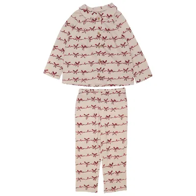 Pyjamasz (Hvid, Rød) fra George Bomuld